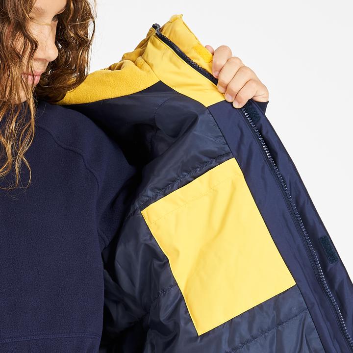 Produktbild Tribord Segeljacke Kinder warm wasserdicht 100 marineblau/gelb (140)