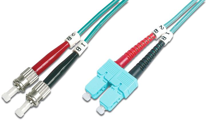 Digitus LWL Patchkabel ST zu SC Multimode 50/125 m Duplex Länge 3m Klasse OM3 (CAT7, 3 m)