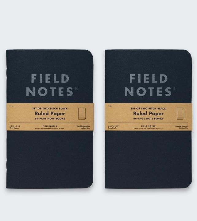 Actual product image Field Notes Pitch Black Edition 2 Pack