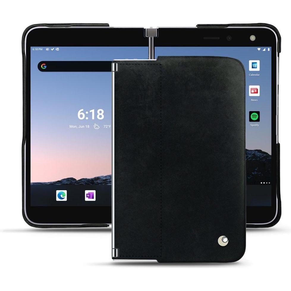 Thumbnail - Noreve Lederschutzhülle (Microsoft Surface Duo 2), Smartphone Hülle, Schwarz