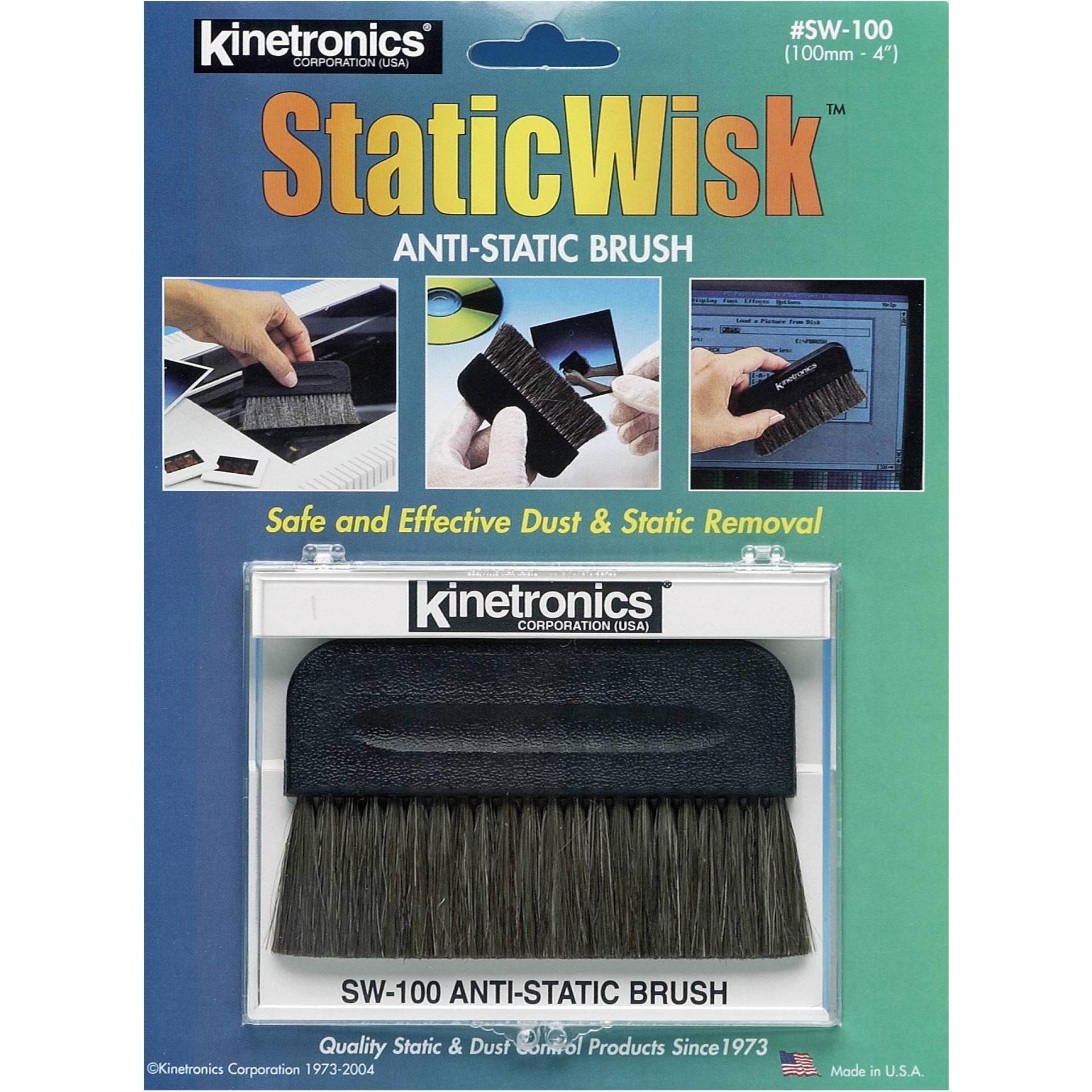 Kinetronics Antistatik-Bürste SW-100, Kamerareinigung, Schwarz, Grau
