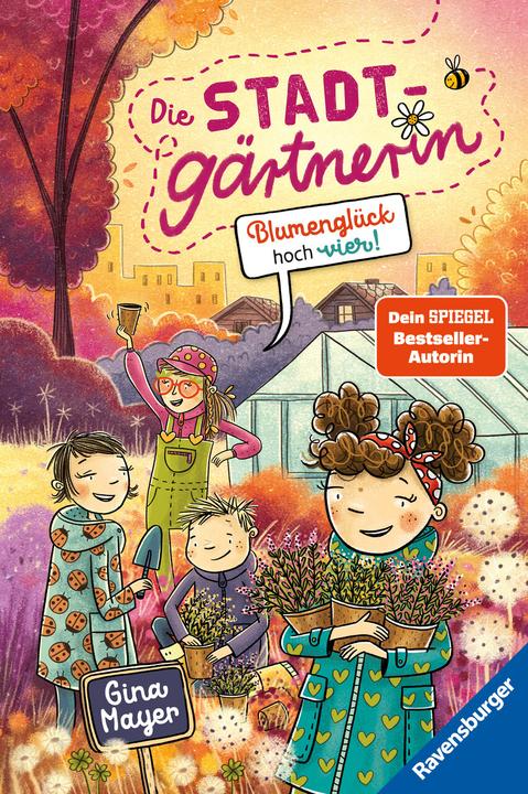 Actual product image Ravensburger Die Stadtgärtnerin, Band 3: Blumenglück hoch vier! (German, Gina Mayer, Daniela cabbage, 2025)
