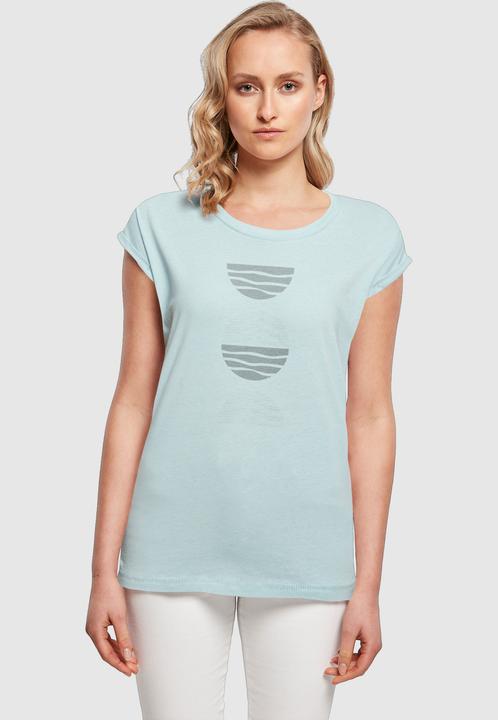 Produktbild Merchcode Ladies Abstract Waves Extended Shoulder Tee - 171755 (S)