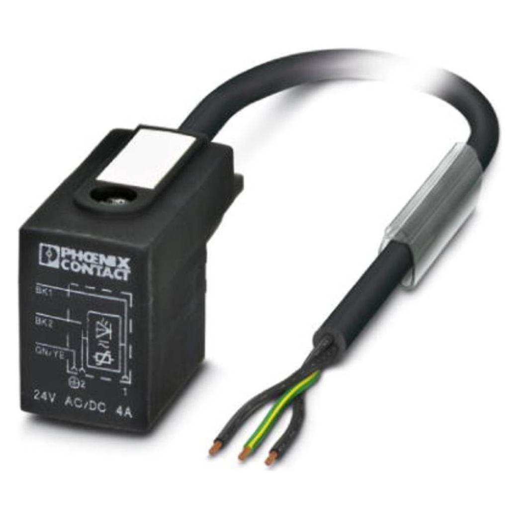 Phoenix Contact Klepstekker met gegoten kabel 1443200 Zwart SAC-3P- 5,0-PUR/BI-1L-V Inhoud: 1 st., Kabels + Stekkers, Zwart