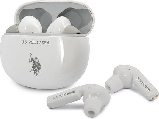 Actual product image U.S. Polo US Polo słuchawki Bluetooth USTWS1WH TWS + stacja dokująca biały/white (ANC, 4 h, Wireless)