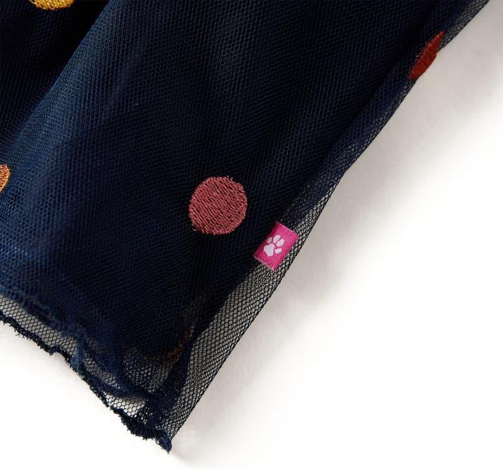 Actual product image VidaXL Children's tulle skirt with dot pattern navy blue 128,Material (128)