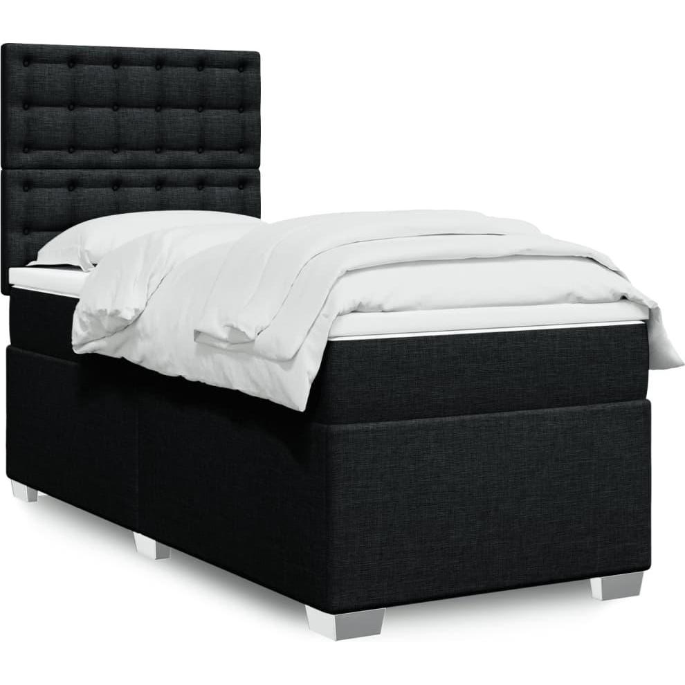 VidaXL, Bett, Bo x springbett mit Matratze 140 x 190 cm Stoff (140 x 190 cm)