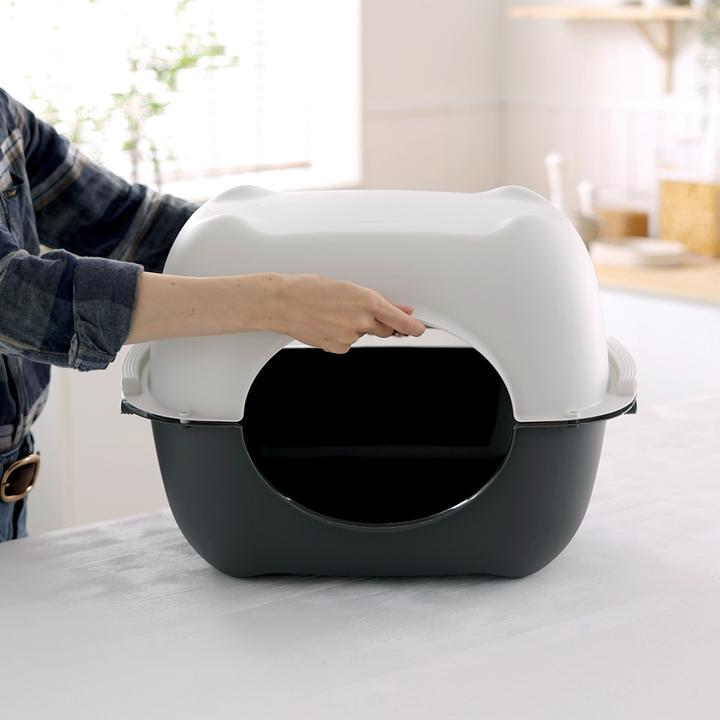 Actual product image Rotho Set Katzentoilette 3 Tlg. BELLA farbig sortiert V2 (Cat litter box closed)