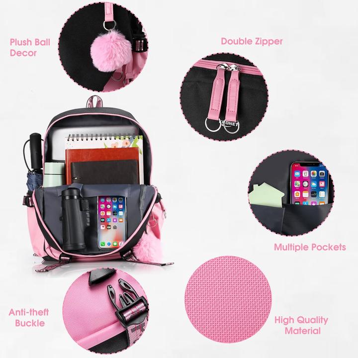 Produktbild Only-Bags.Store Rucksäcke Daypack Schulranzen, Grundschule Mittelschule Tasche Schulranzen Set Federmäppchen