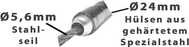 Produktbild Security Plus Gliederschloss GS 98 Schwarz S (120 cm)