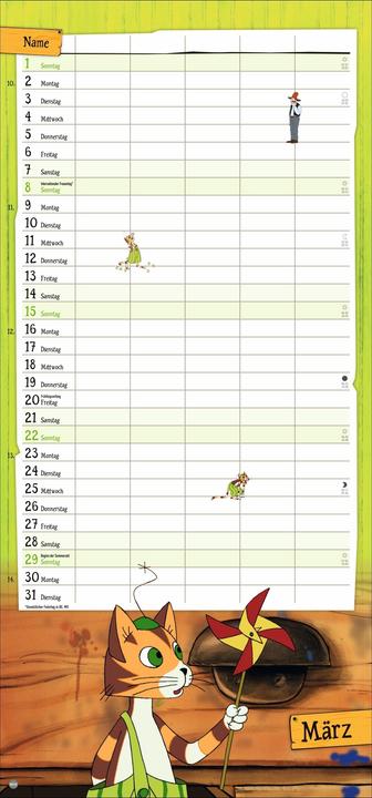 Produktbild Pettersson und Findus Familienplaner 2026 (21 x 45 cm, Harter Einband, Deutsch)
