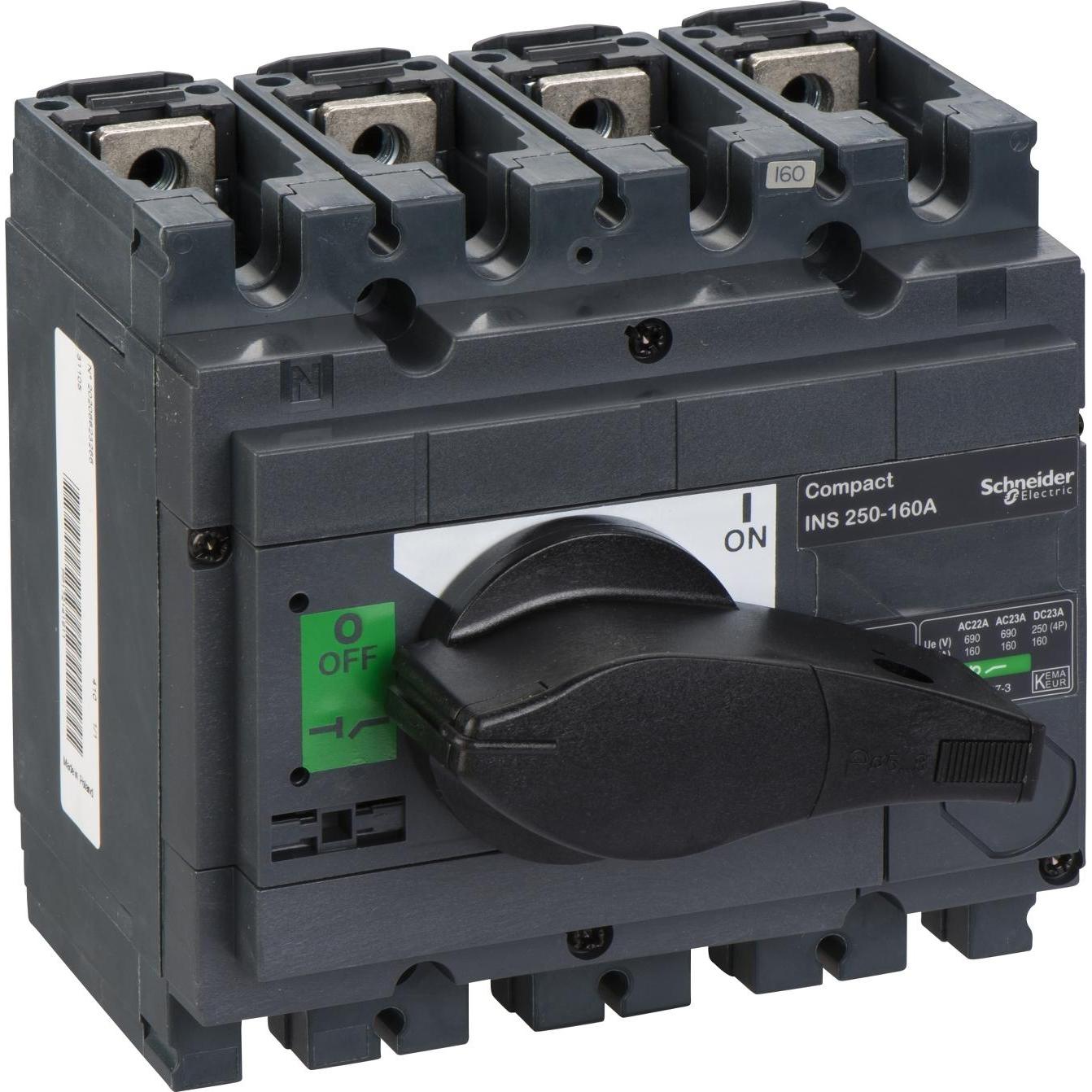 Schneider Electric, Systemstromversorgung, 31105 Lasttrennschalter 160 A 250 V/DC, 690 V/AC 1 St