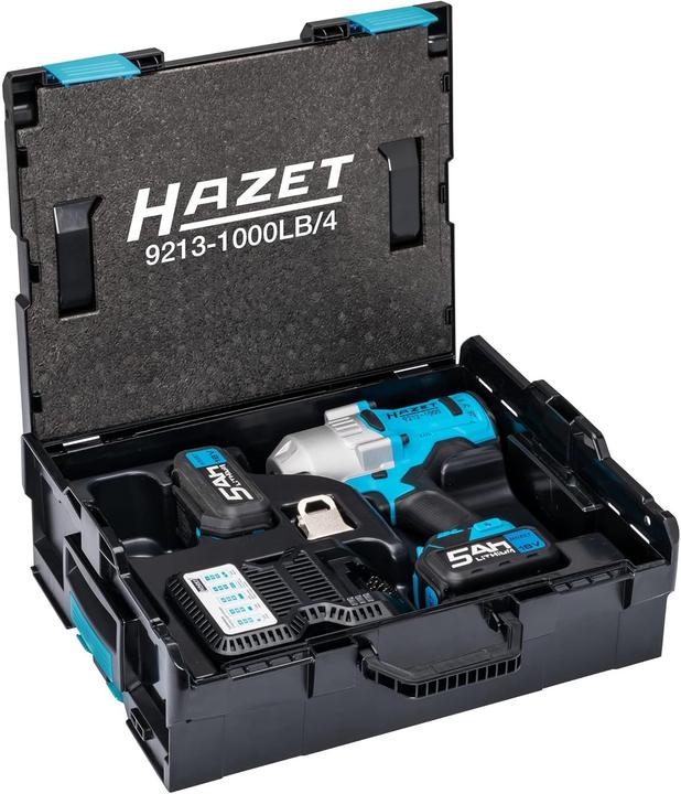 Actual product image HAZET 9213-1000LB/4 Cordless impact wrench 18 V Number of batteries supplied 2 5 Ah Li-Ion