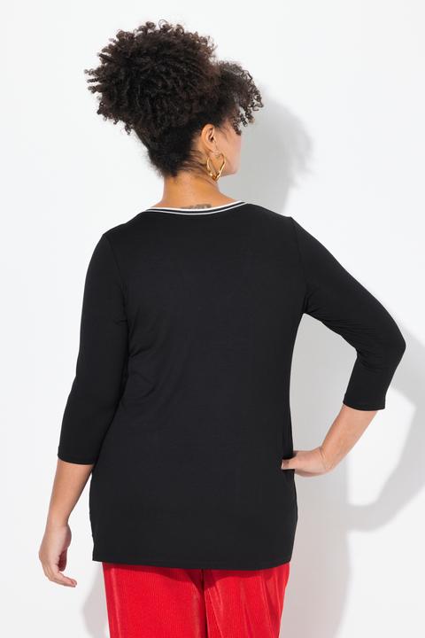 Immagine prodotto Miamoda Blusenshirt, A-Linie, Satin mit Muster, Jerseyrücken (52)