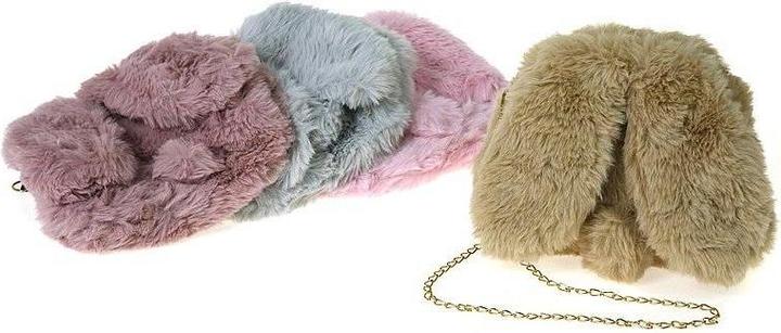 Adar Plüschhasentasche mit langen Ohren MIX