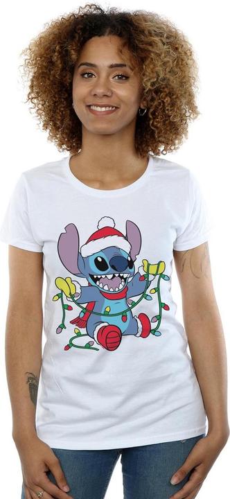 Immagine prodotto Disney Lilo And Stitch Christmas Lights Maglietta Donna (M)