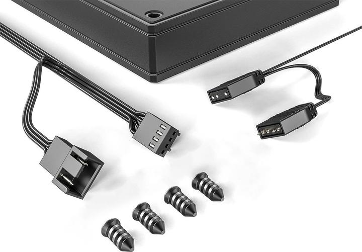 Produktbild ID-Cooling AS-140-ARGB-K (2-pack) - Kabinet kler - 140mm - Sort med RGB LED lys - 25 dBA (140 mm, 2x)