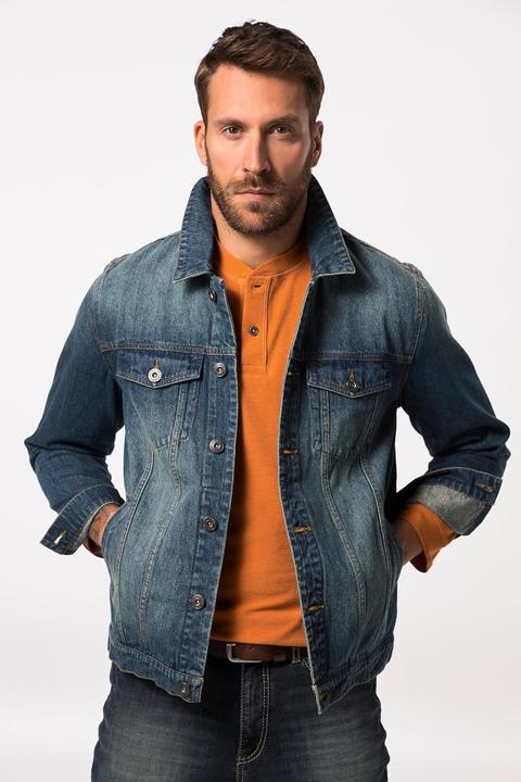 Actual product image JP1880 Denim jacket, breast pockets, button placket, up to 8 XL (L)