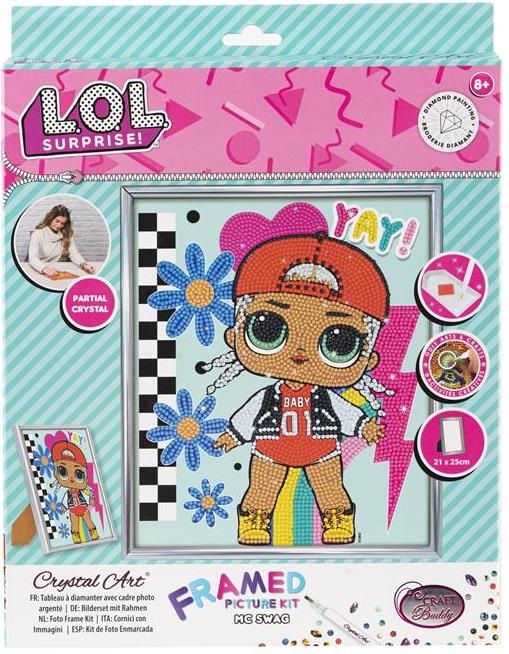 Produktbild Craft Buddy LOL MC Swag, 21x25cm Bild mit Rahmen Crystal Art