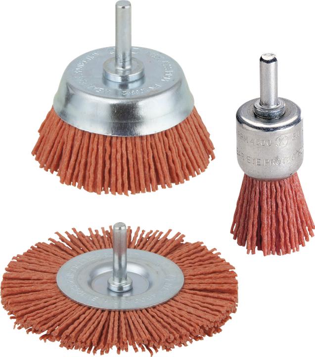 Immagine prodotto wolfcraft 1 set di spazzole in nylon 3 pezzi, aggr. (80)