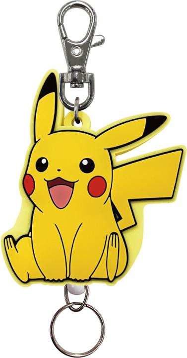 Actual product image Pokémon Rubber Reel Key Holder Pikachu (lächelnd)