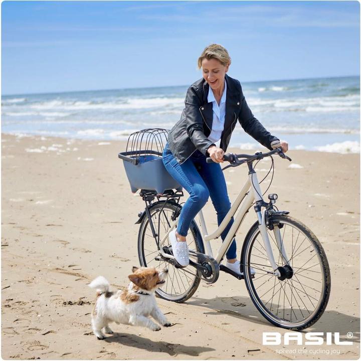 Actual product image Basil Buddy dog bicycle basket for luggage carrier (28 l)