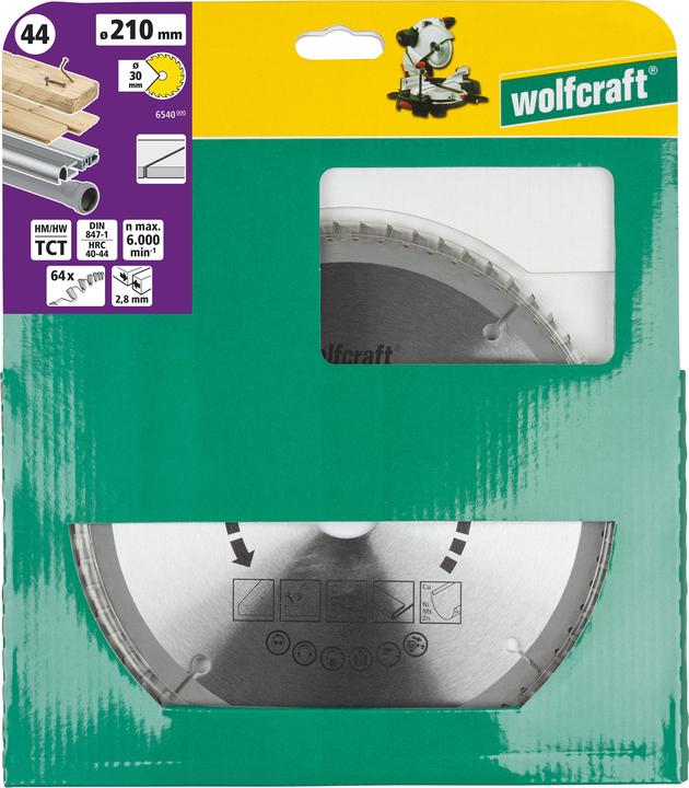 Produktbild wolfcraft wolfcraft 1 Kapp/Gehr.sägeblatt HM 80 Zähne ø250mm