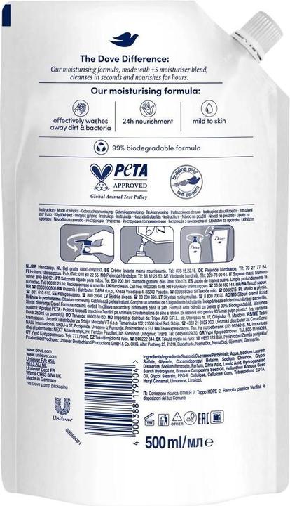 Productafbeelding Dove Navulzak (Vullingen, 500 ml)