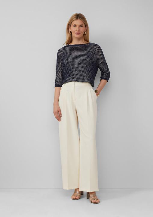 Produktbild S.Oliver Strickpullover Lockerer Strickpullover in Bicolor-Optik mit U-Boot-Ausschnitt (M)