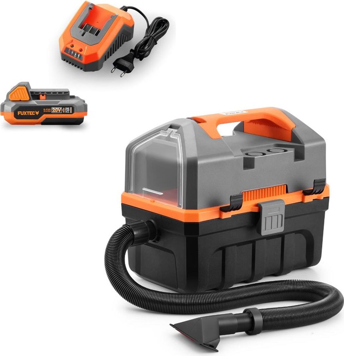 Actual product image Fuxtec Cordless wet/dry vacuum cleaner SET FX-E1VC20 (Wet dry vacuum cleaner)