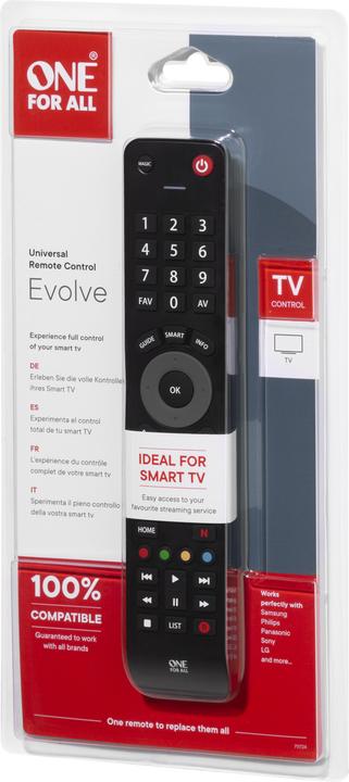 Image du produit One for All Faire évoluer la télévision (Télécommande universelle, Infrarouge)