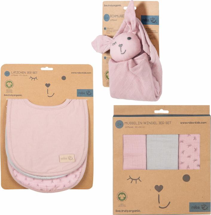 Actual product image Roba Gift set Baby Essentials Lil Planet pink