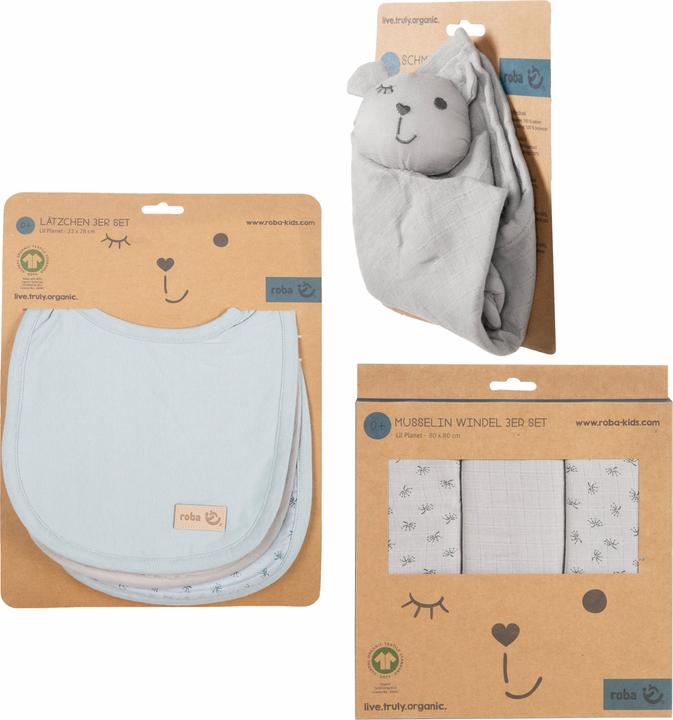 Actual product image Roba Gift set Baby Essentials Lil Planet gray