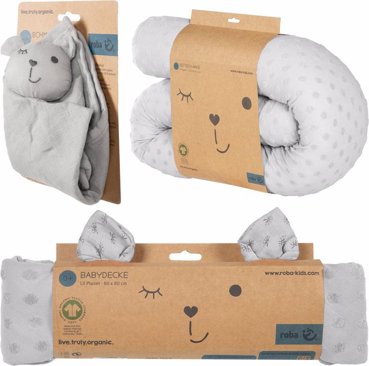 Actual product image Roba Gift set baby cuddle and play Lil Planet gray