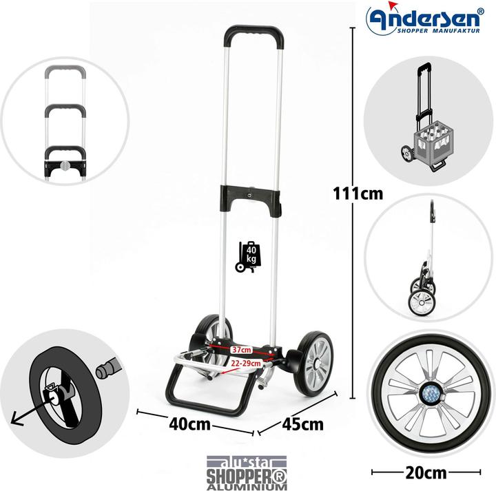 Image du produit Andersen Alu Star Shopper Basil Bloom