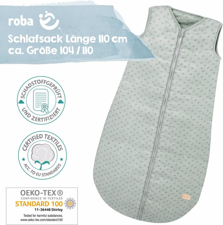 Actual product image Roba Sleeping bag Lil Planet frosty green (110 cm, Summer)