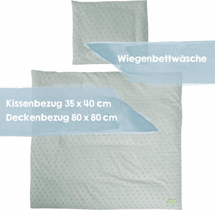 Image du produit Roba Set de berceau 2 pièces Lil Planet frosty green (80 x 80 cm, 35 x 40 cm, 80 x 80 cm)