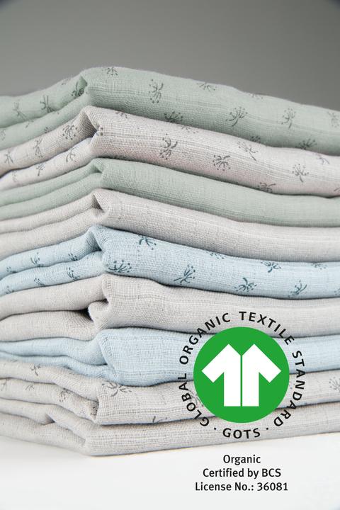 Productafbeelding Roba Set van 3 luiers Lil Planet frosty green (80 cm, 80 cm)