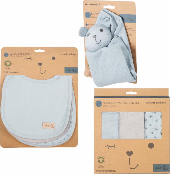 Actual product image Roba Gift set Baby Essentials Lil Planet turquoise