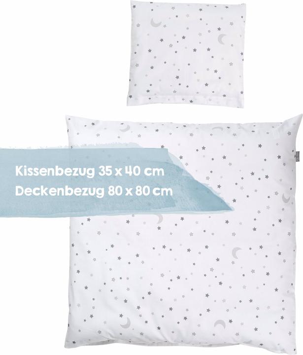 Actual product image Roba Cradle bedding star magic grey