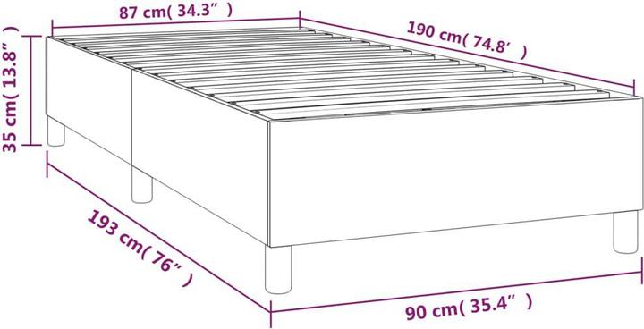 Image du produit vidaXL Boxspringbettgestell (90 x 190 cm)