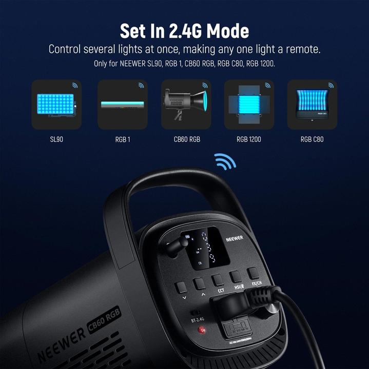Productafbeelding Neewer CB60 RGB LED Video Light With App Control (Videolicht)