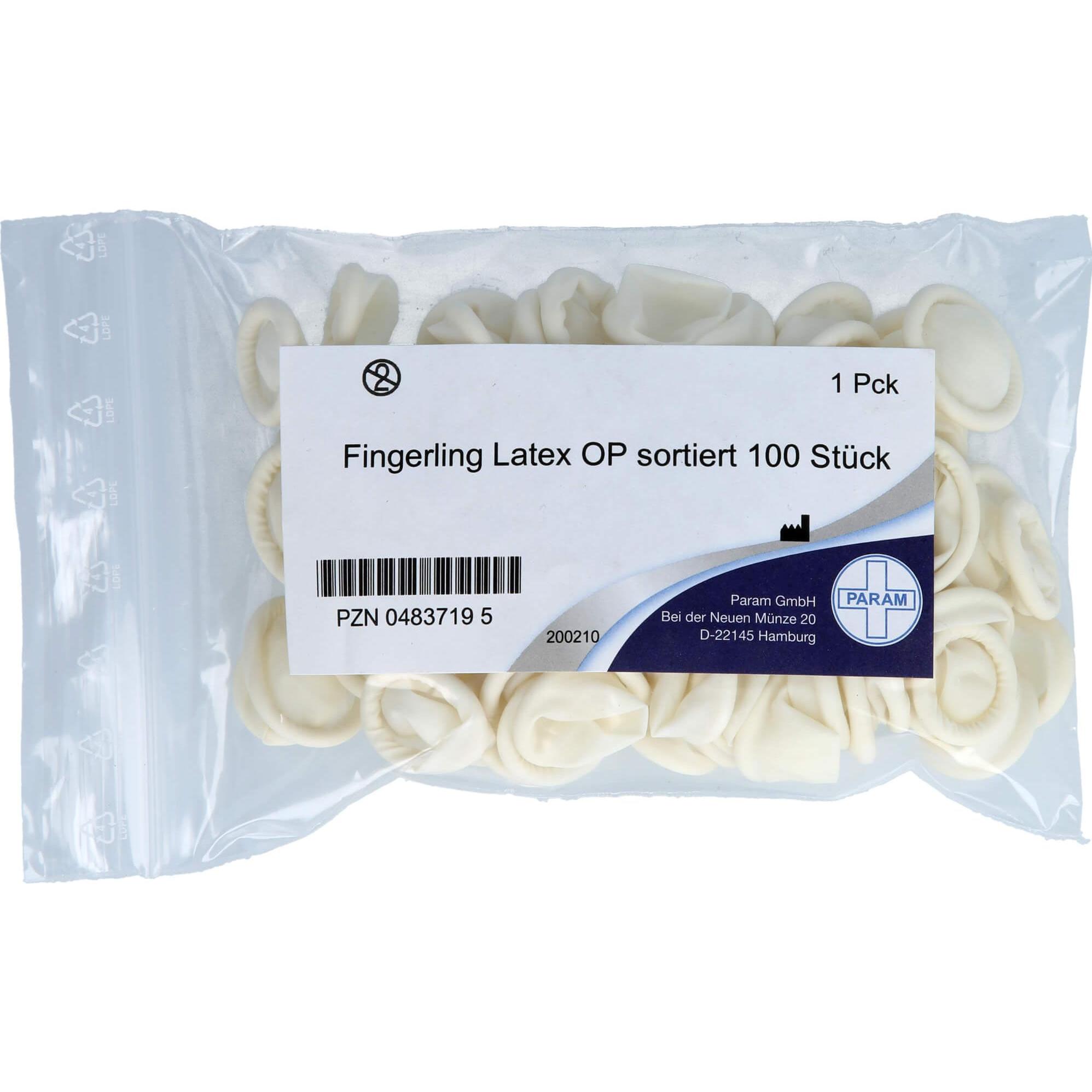 Thumbnail - Param, Bandage, FINGERL LATEX OP SORTIERT, 100 St