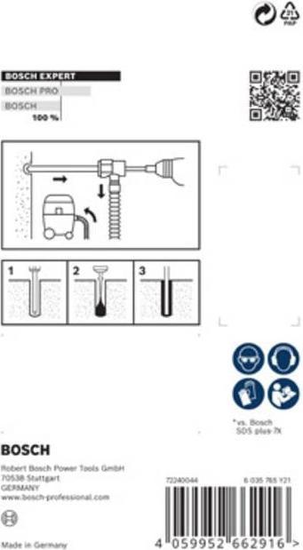 Productafbeelding Bosch Professional Zubehör Zuigboorset SDS EXPERT CLEAN plus-8X 8 x 100 x 225 mm incl. afzuigadapter (8 millimeter)