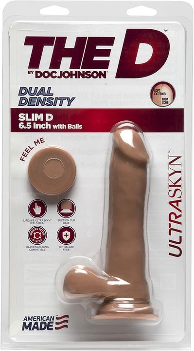 Productafbeelding Doc Johnson Slanke D - 6,5 Inch Met Ballen Ultraskyn