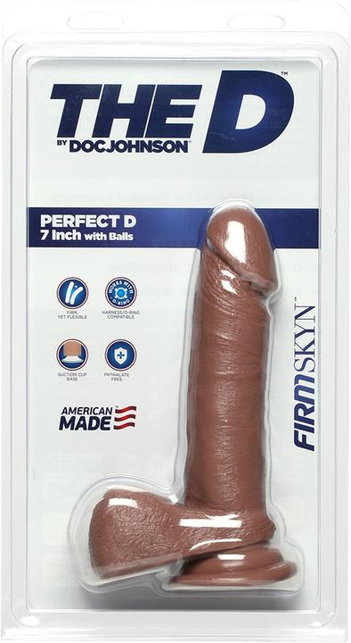Actual product image Doc Johnson Perfect D - 7 Inch With Balls Firmskyn