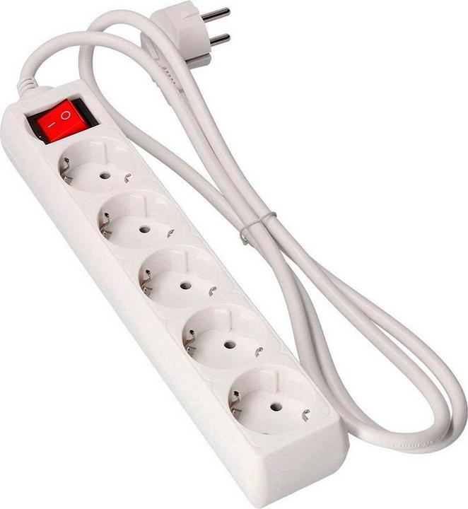 EDM Steckerleiste mit 5 Steckdosen und Schalter 41011 Schuko (1,5 m) (5 x, CEE 7/3, 1.50 m)