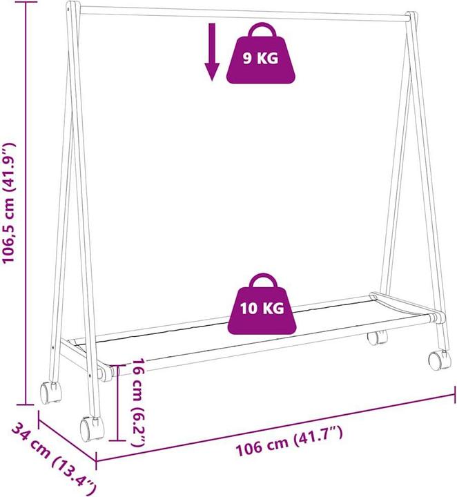 Actual product image vidaXL Kleiderständer