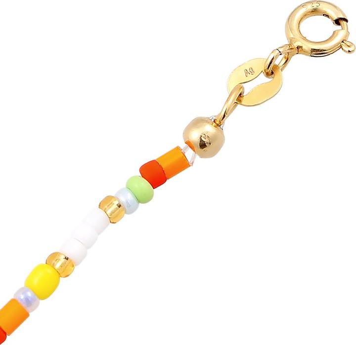 Actual product image Elli Choker, multi-colour, peace sign (925 Sterling silver gold-plated, Glass, Plastic, No stone, 36 cm)