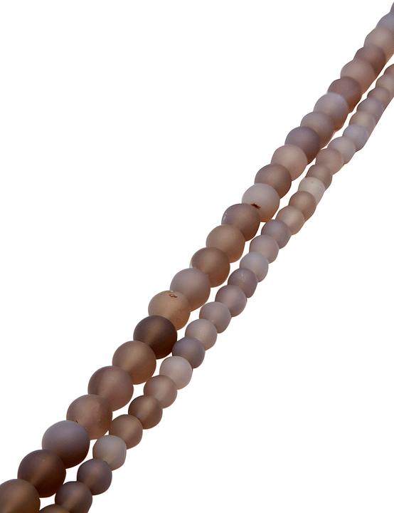 Produktbild Leyda Achat Strang grau matt